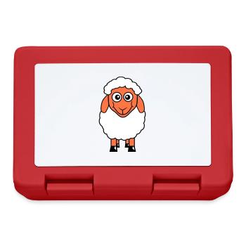 Sheep Baby Stands Cute Cute Lamb Child Cool Comic - Lunchbox - red - Front