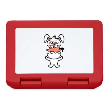 Bunny Monster Evil Carrot Carrot Halloween Horror - Lunchbox - red - Front