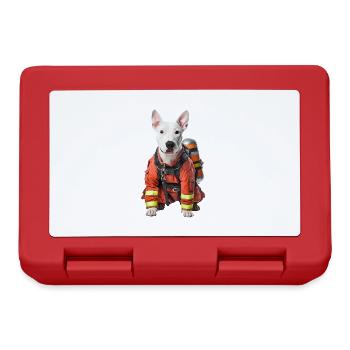 Bullterrier - Brotdose - Rot - Vorne