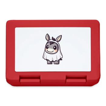 Donkey Halloween Funny Ghost - Lunchbox - red - Front