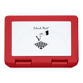 Schach Matt! Schach, Spiel, Brettspiel, Figuren - Brotdose - Rot - Vorne