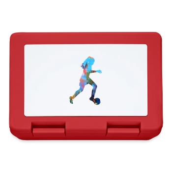 Soccer ,Footballer,Girls, Women - Lunchbox - red - Front