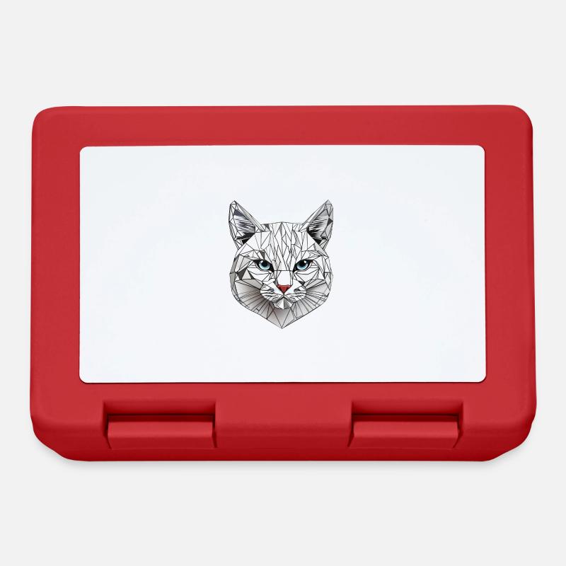 Polygon Géométrie Cat - Boîte à goûter - rouge