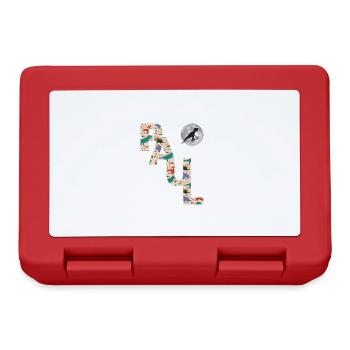 PAUL - Beautiful boy name with dinosaur - Lunchbox - red - Front