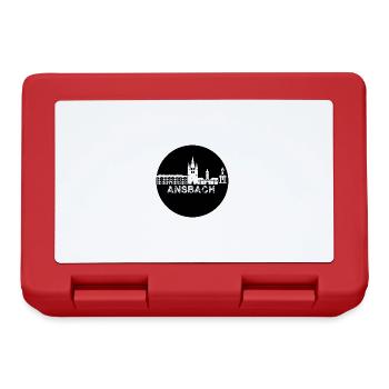 ansbach,skyline,schwarz,kreis - Brotdose - Rot - Vorne