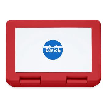 Zurich, Horizon, Cercle, Papier Découpé, Bleu - Boîte à goûter - rouge - Devant