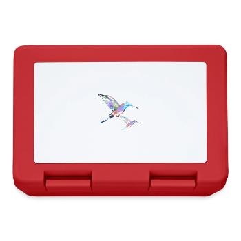 kolibri ,aquarell, naturecontest,pastell, malerei, - Brotdose - Rot - Vorne