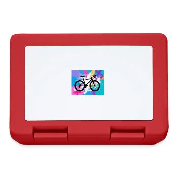 illustration,VTT,vélo de route,graffiti,rose - Boîte à goûter - rouge - Devant