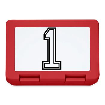 1 Zahl symbol - Brotdose - Rot - Vorne