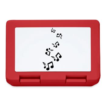 Panneau des notes de musique - Boîte à goûter - rouge - Devant