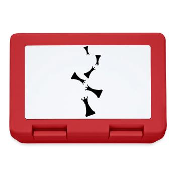 Chess piece queen - Lunchbox - red - Front