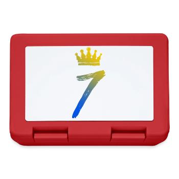 7 Number crown - Lunchbox - red - Front