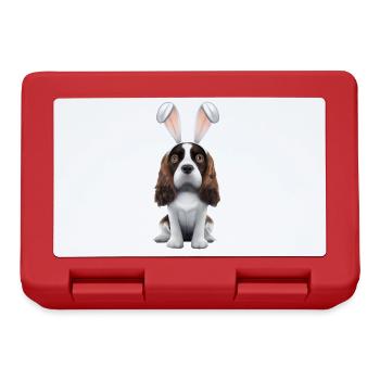 Cocker Spaniel anglais avec oreilles de lapin - Boîte à goûter - rouge - Devant