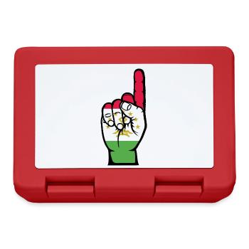 Tajikistan Flag Number 1 - Lunchbox - red - Front
