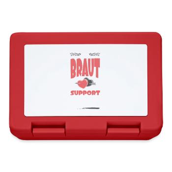 Braut Support 2024 Hochzeit Herz - Brotdose - Rot - Vorne
