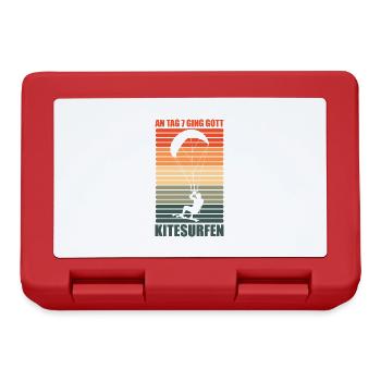 An Tag 7 Ging Gitt Kitesurfen - Brotdose - Rot - Vorne