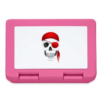 Pirate du crâne - Boîte à goûter - rose - Devant