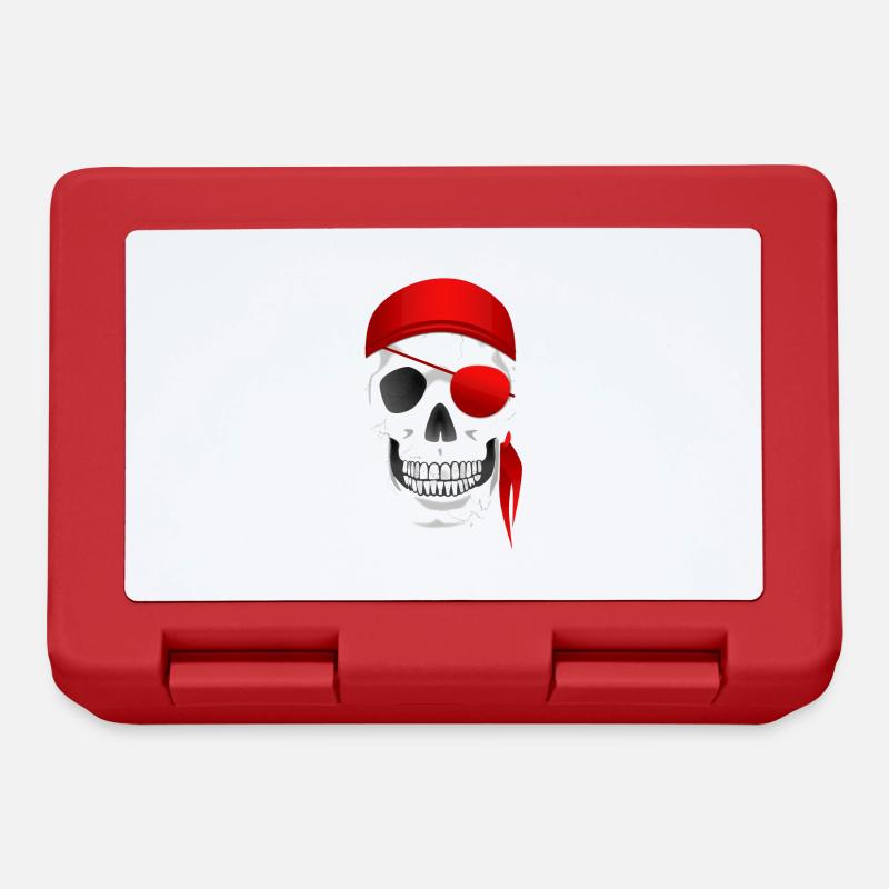 Totenkopf Pirat - Brotdose - Rot