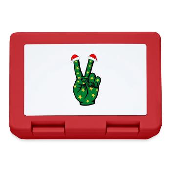Christmas Peace Symbol - Lunchbox - red - Front