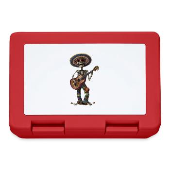 Ukulele Mexikanisches Skelett - Brotdose - Rot - Vorne