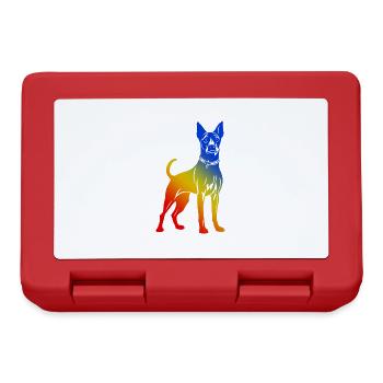 Pinscher Dog - Lunchbox - red - Front