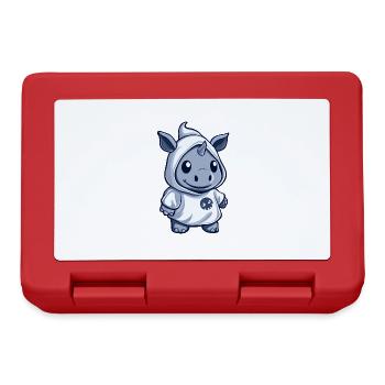 Rhino Halloween Funny Ghost - Lunchbox - red - Front