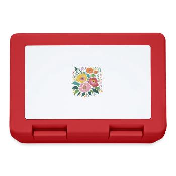 Blumenstrauß,Pfingstrosen,Mohnblumen,vintage,Blume - Brotdose - Rot - Vorne