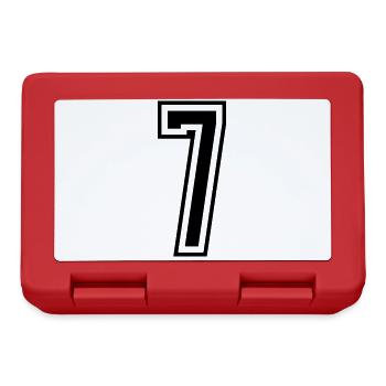 7 Number number - Lunchbox - red - Front