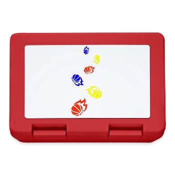 Basketball symbol Bunt - Brotdose - Rot - Vorne