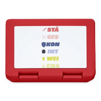 Attribut Stylo et papier | Stylo et papier - T-shirt - Boîte à goûter - rouge - Devant