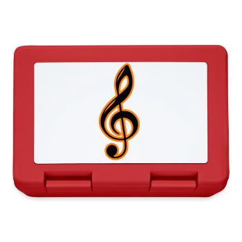 Musical Notes Symbol Clef - Lunchbox - red - Front
