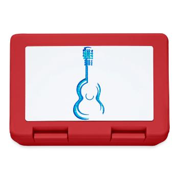 Blue Acoustic Classical Guitar Graphics - Lunchbox - red - Front