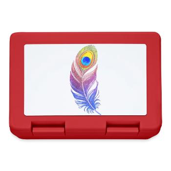 Plume Arc-en-ciel : Style et Créativité sur votre - Boîte à goûter - rouge - Devant