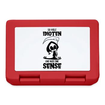 SO VIELE IDIOTEN ICH HASSE MENSCHEN - Brotdose - Rot - Vorne
