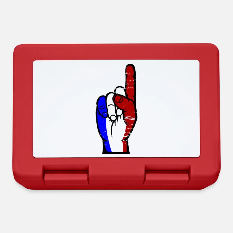 Drapeau de la France numéro 1 utilisé - Boîte à goûter - rouge