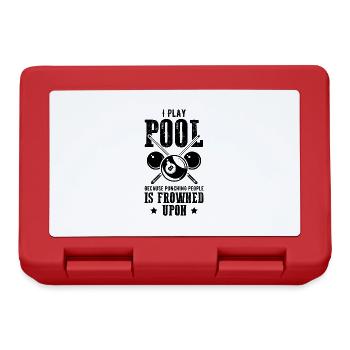 pool billard - Brotdose - Rot - Vorne