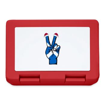 Schottland Flagge Weihnachten Peace Symbol - Brotdose - Rot - Vorne