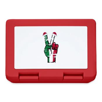 Italy Flag Christmas Peace Symbol Used - Lunchbox - red - Front