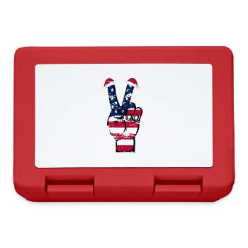 Drapeau des États-Unis Noël Symbole de la paix utilisé - Boîte à goûter - rouge - Devant