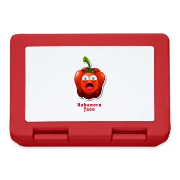 Habanero face,habanero,chilli , spicy - Lunchbox - red - Front
