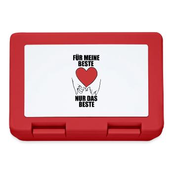 Beste Freundin Spruch Liebe Freundschaft Geschenk - Brotdose - Rot - Vorne