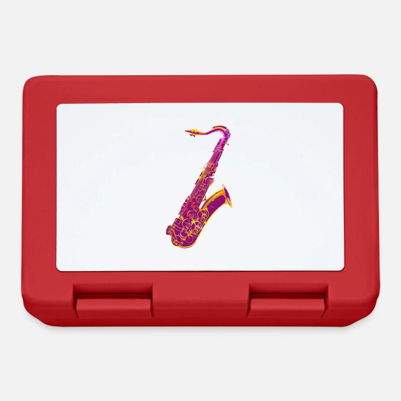 Saxophone - Boîte à goûter - rouge