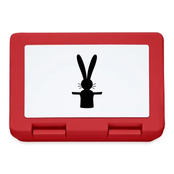 Lapin Chapeau Haut de forme Sorcier Lapin Sorcier Mignon - Boîte à goûter - rouge - Devant
