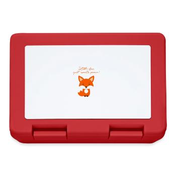 Fox, Peace, Little Fox, Illustration - Lunchbox - red - Front