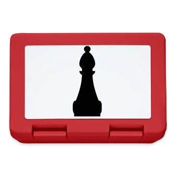 Schachfigur symbol - Brotdose - Rot - Vorne