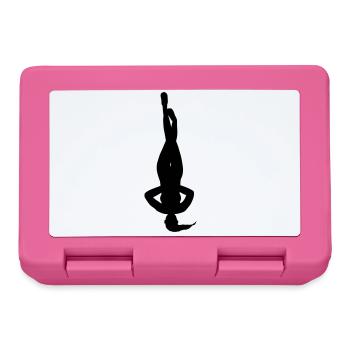 Yoga flexible en silhouette blanche - Boîte à goûter - rose - Devant