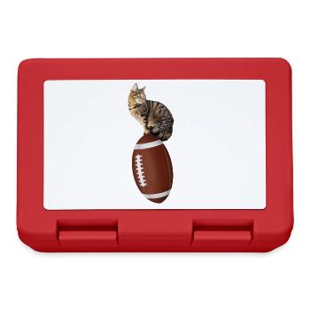 American Football Cat - Lunchbox - red - Front