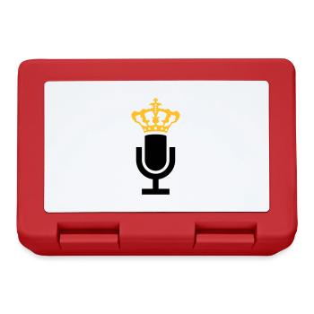 King Mikrofon Icon - Brotdose - Rot - Vorne