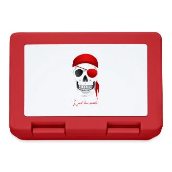 Pirate du crâne - Boîte à goûter - rouge - Devant