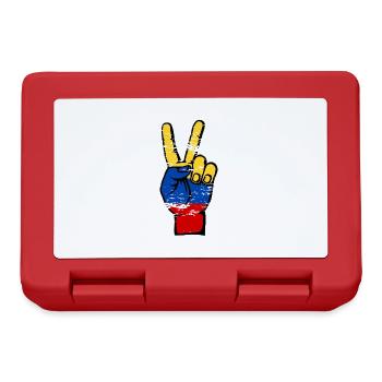 Symbole de paix du drapeau de la Colombie utilisé - Boîte à goûter - rouge - Devant